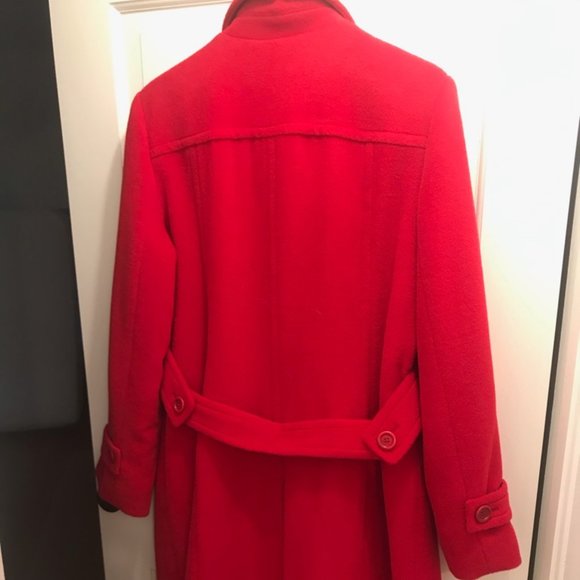 Winter wool coat, LX, Talbots, Red - Picture 3 of 3